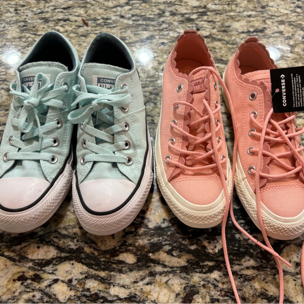 Converse size 6 mint green